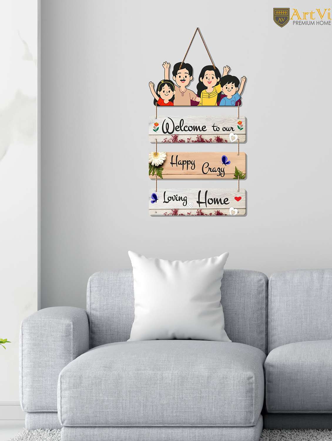 positive quote decorative wall art wooden hanger 