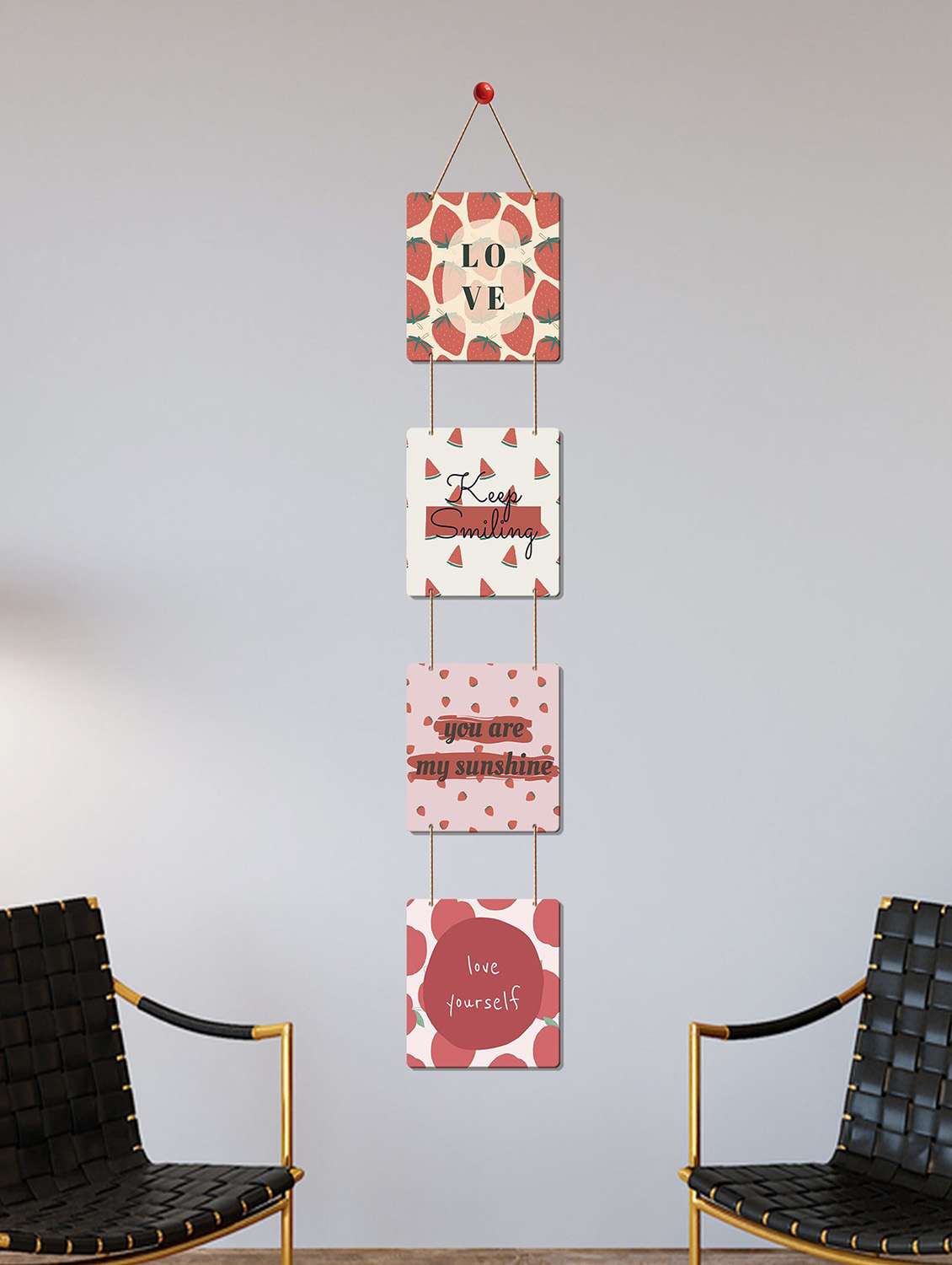 decorative wooden wall hanging square art for living room 