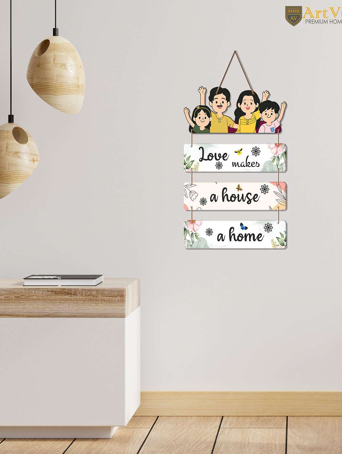 positive quote decorative wall art wooden hanger for home decor office(wh_6909n)