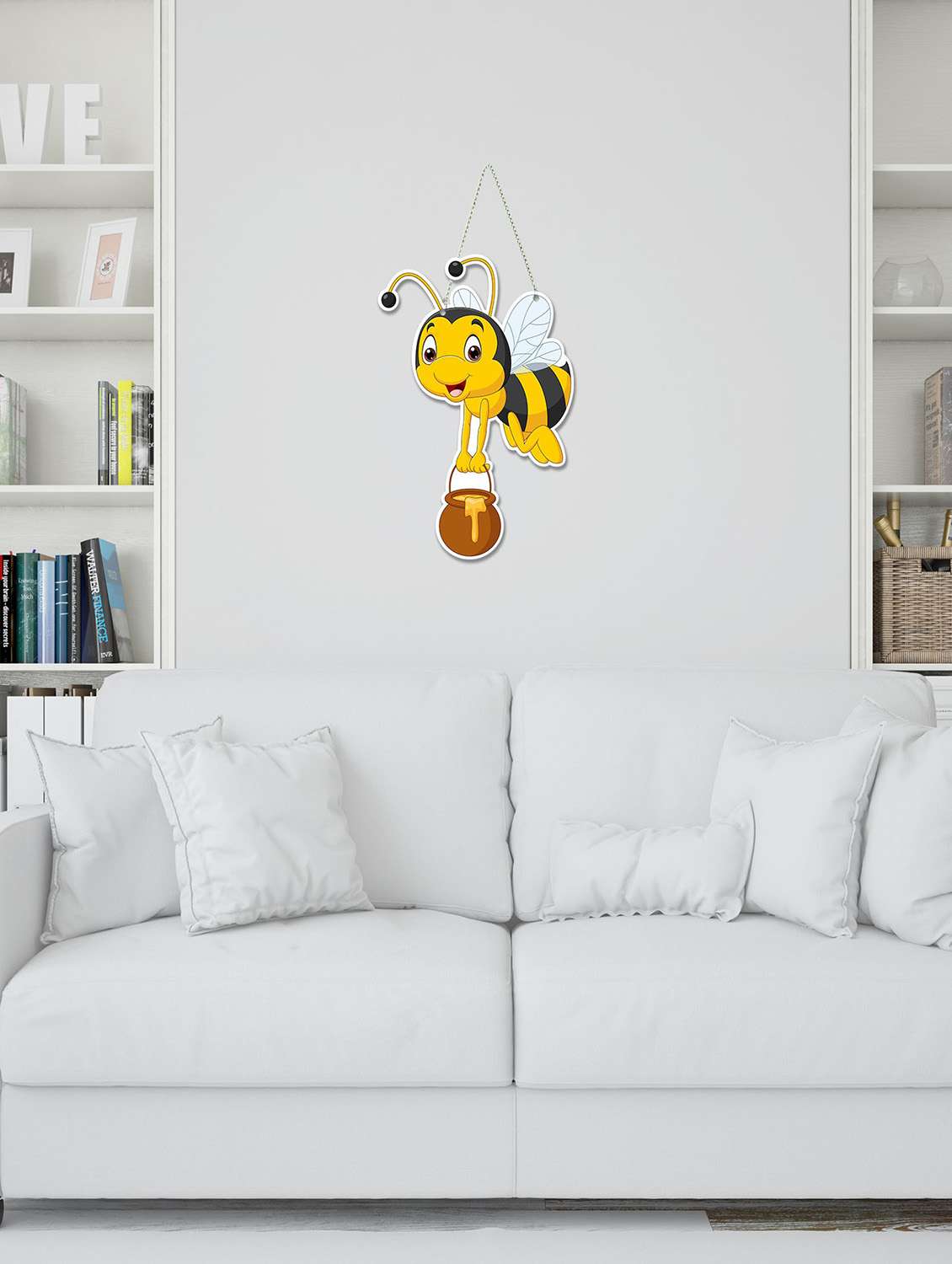 honey bee wall hanging decorative item for home office gift (wh_5508nm)
