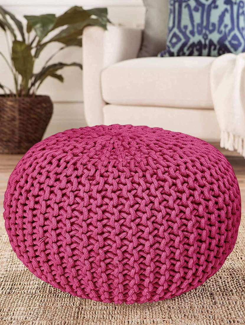 living room round ottoman bean filled stool for foot rest 