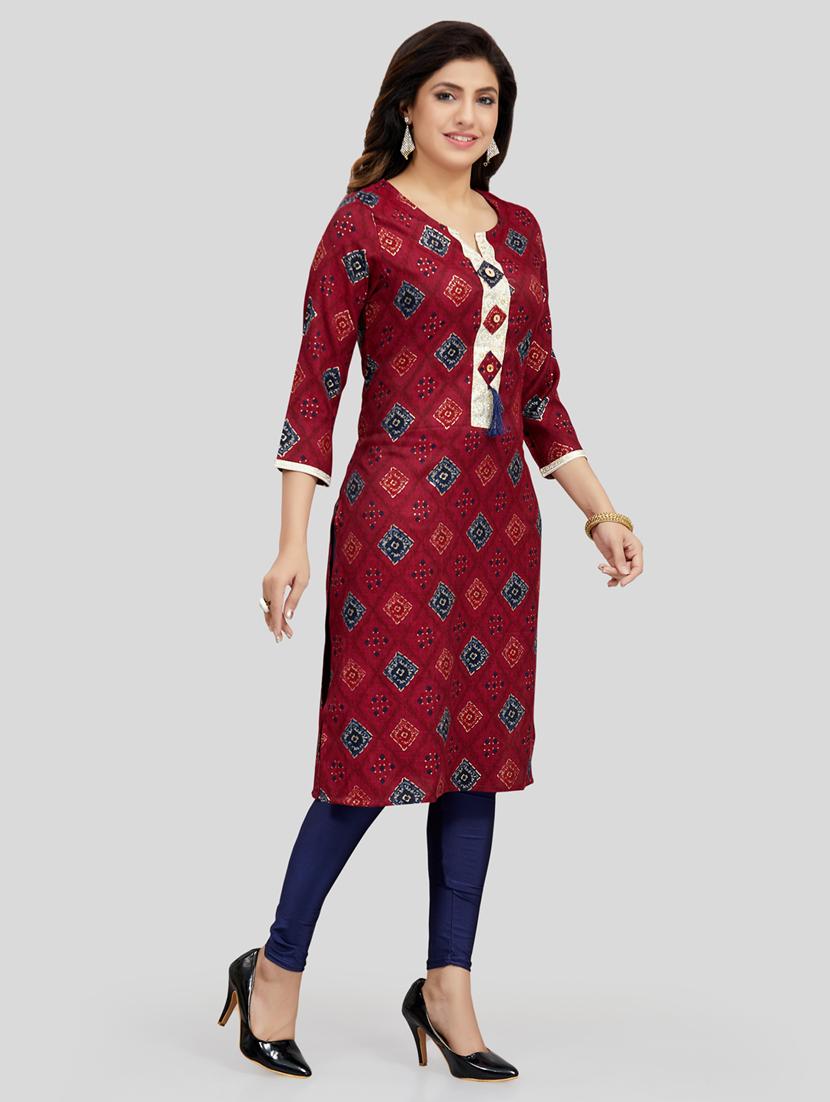 women's straight kurta - 19122752 - Standard Image - 2
