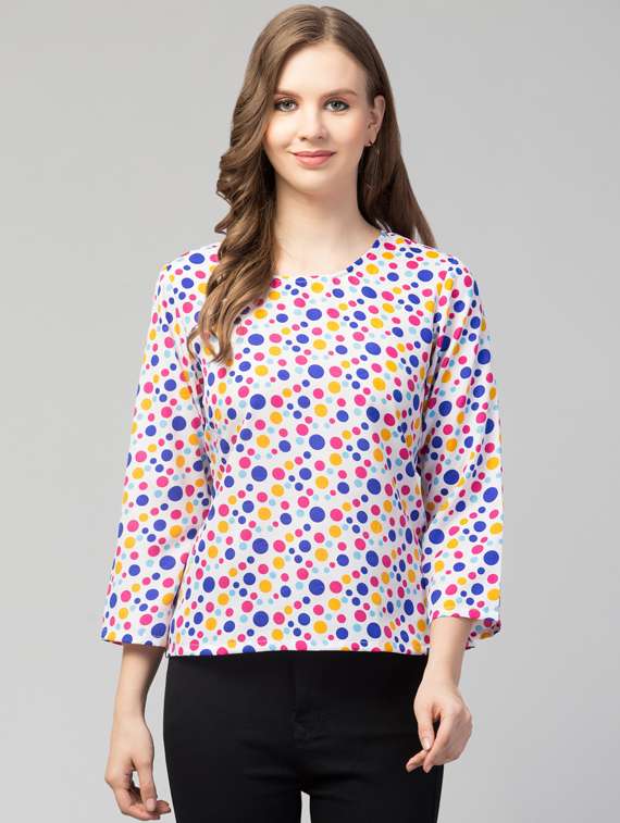 women's straight round neck top - 19124200 -  Zoom Image - 0