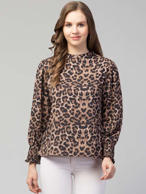 women's straight mock neck top