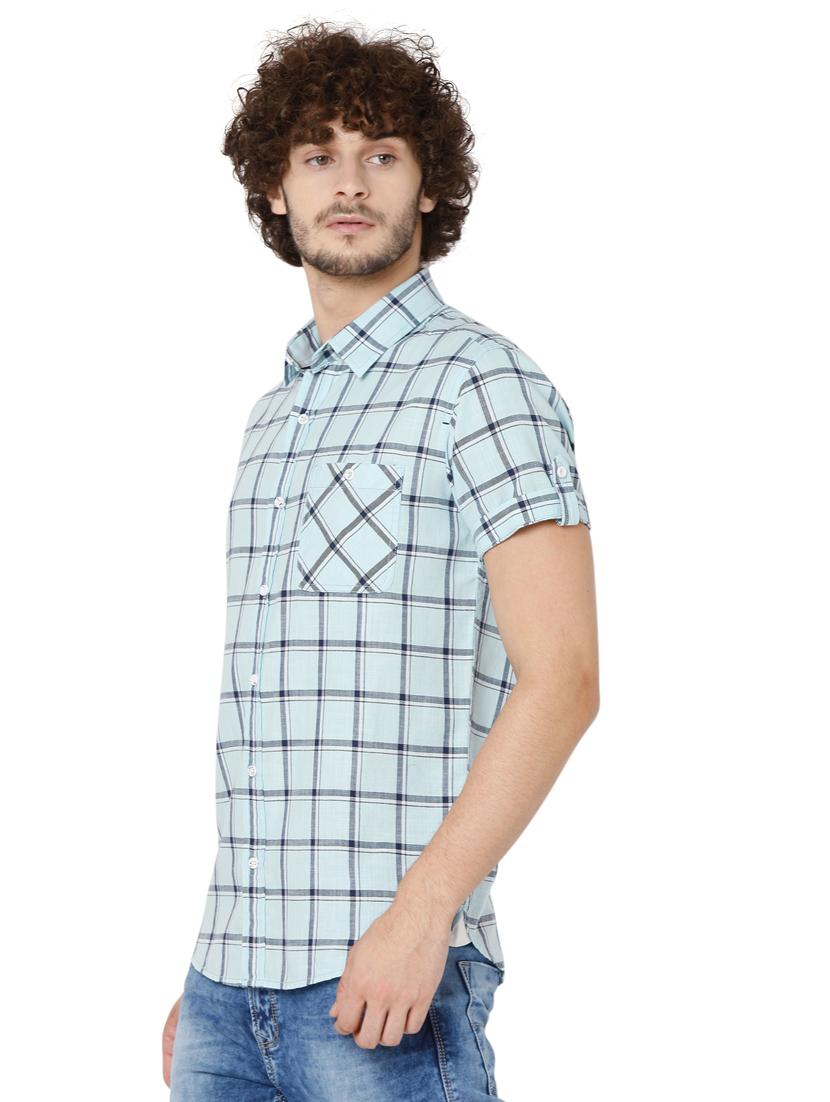 blue checkered shirt - 19124297 - Standard Image - 2