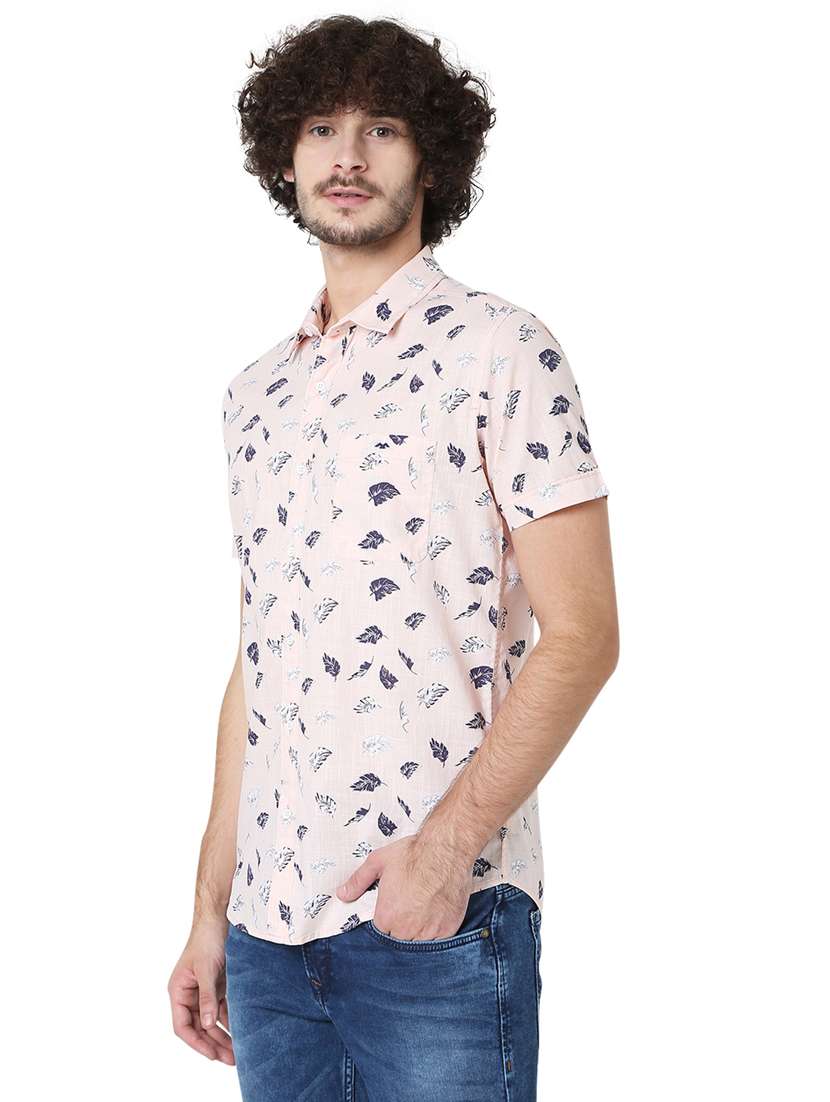 pink printed casual shirt - 19124328 - Standard Image - 2