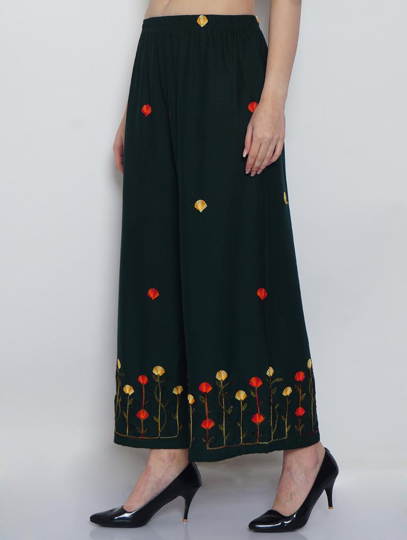 pack of 2 embroidered flared palazzo - 19124481 - Standard Image - 2