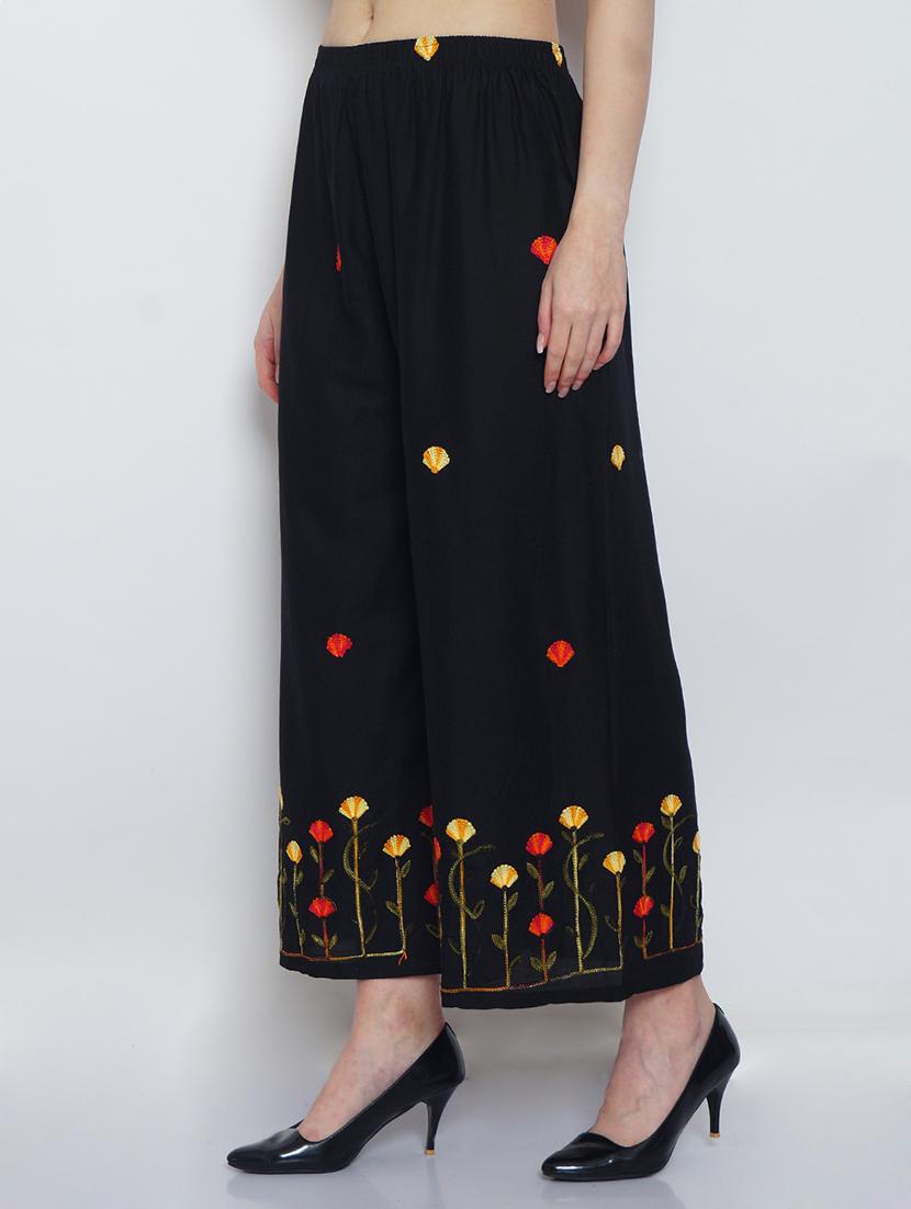 pack of 2 embroidered flared palazzo - 19124505 - Standard Image - 2
