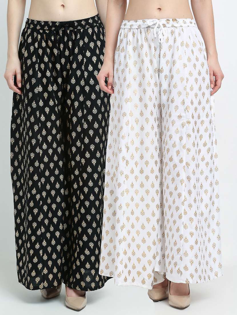 pack of 2 flared palazzos