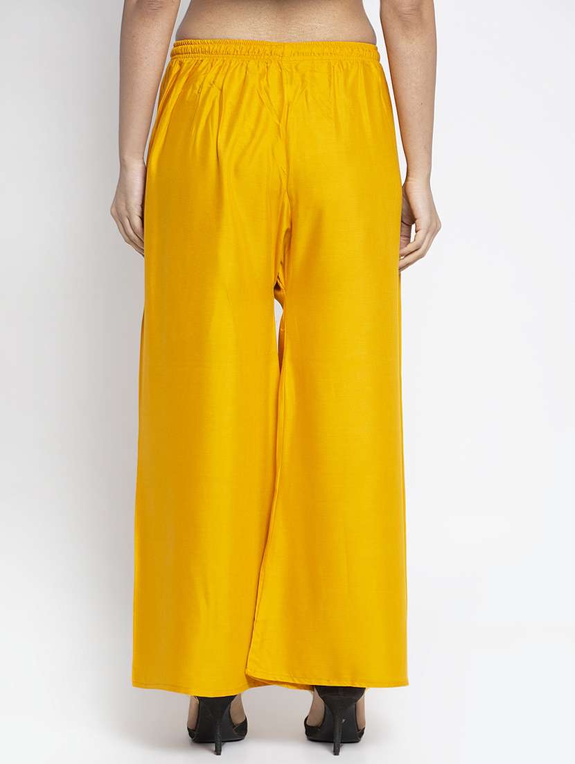 yellow rayon cullottes palazzo - 19125510 - Standard Image - 2