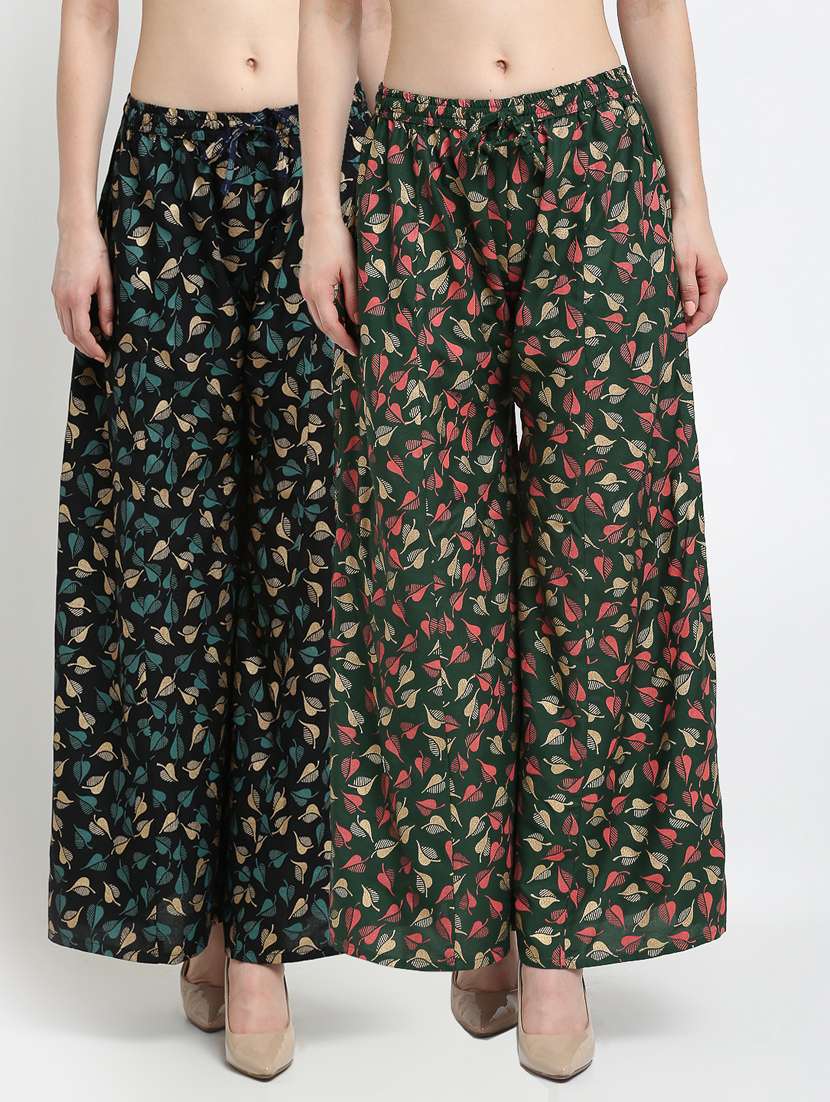 pack of 2 flared palazzos