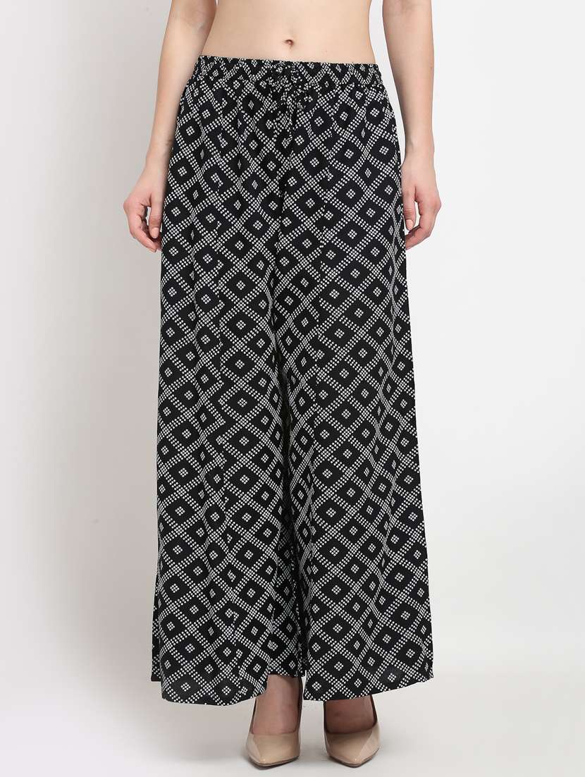 black rayon palazzos