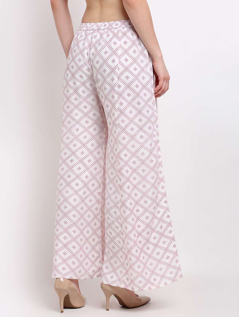 white rayon palazzos - 19125622 - Standard Image - 2