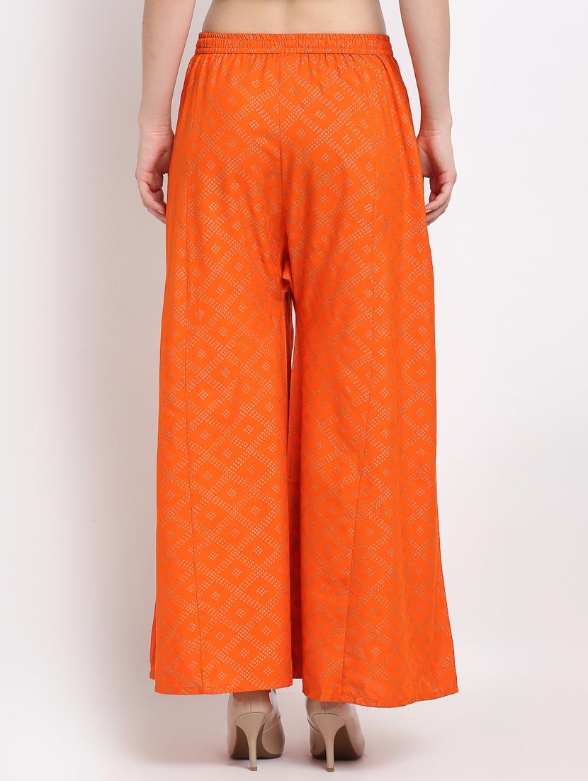 orange rayon palazzos - 19125625 - Standard Image - 2