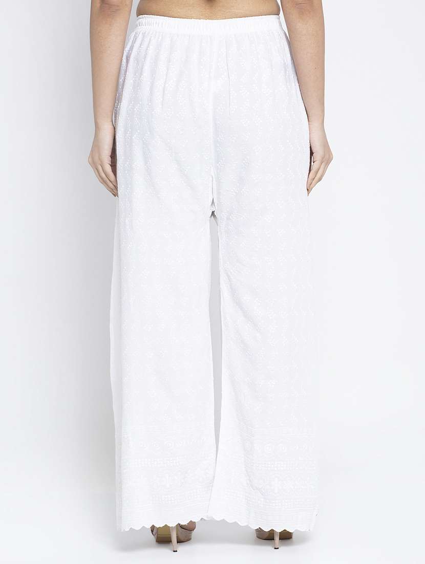 embroidered flared palazzo - 19125843 -  Standard Image - 2