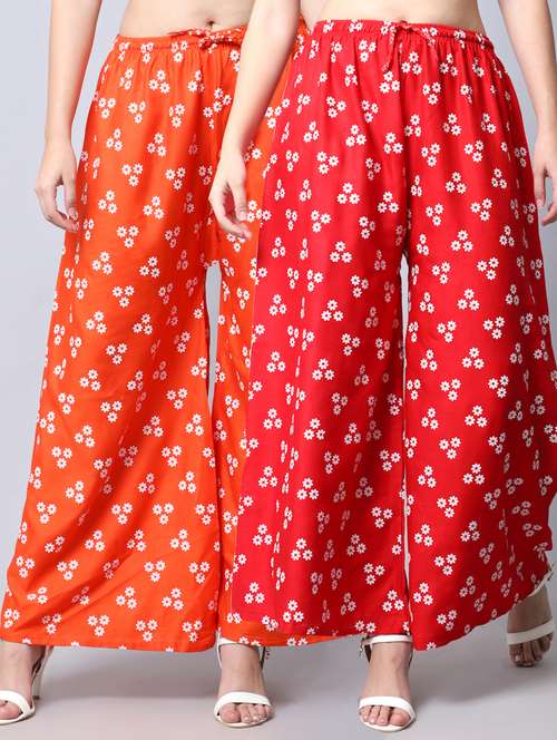 pack of 2 printed flared palazzo - 19125924 -  Standard Image - 0