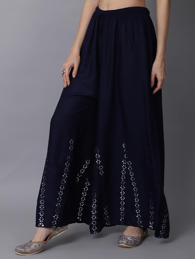 pack of 2 embroidered flared palazzo - 19125975 - Standard Image - 2