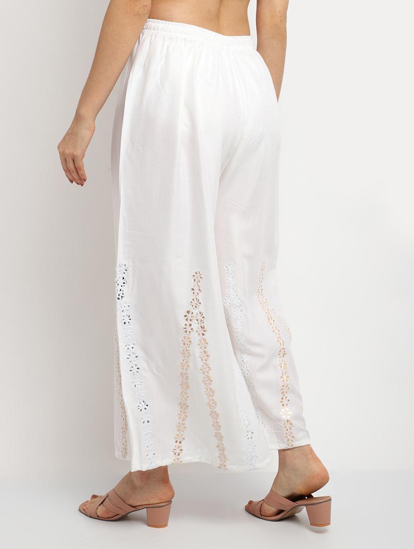 pack of 2 embroidered flared palazzo - 19126044 - Standard Image - 2