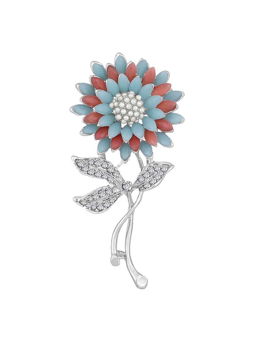 multi colored metal brooch