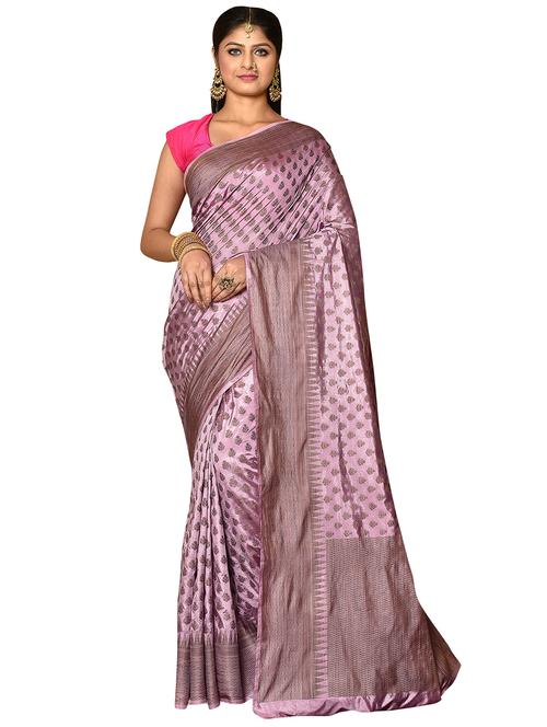pink dupion banarasi saree with blouse - 19126193 - Standard Image - 0