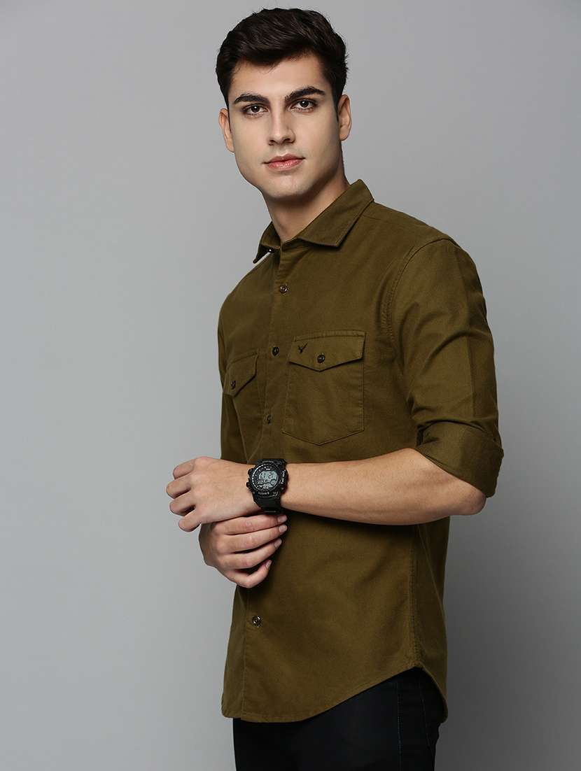 mens solid casual shirt - 19126256 -  Standard Image - 2