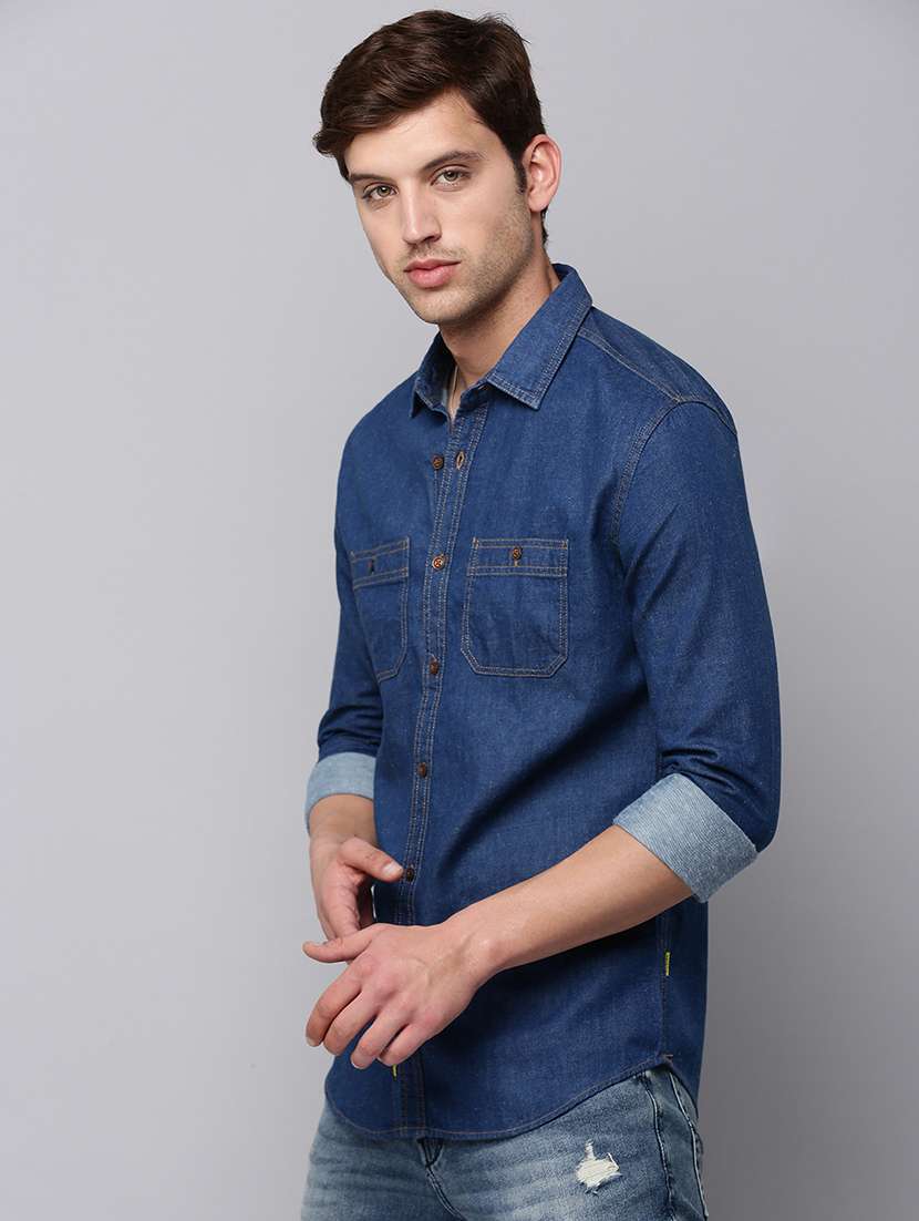 mens solid casual shirt - 19126265 -  Standard Image - 2