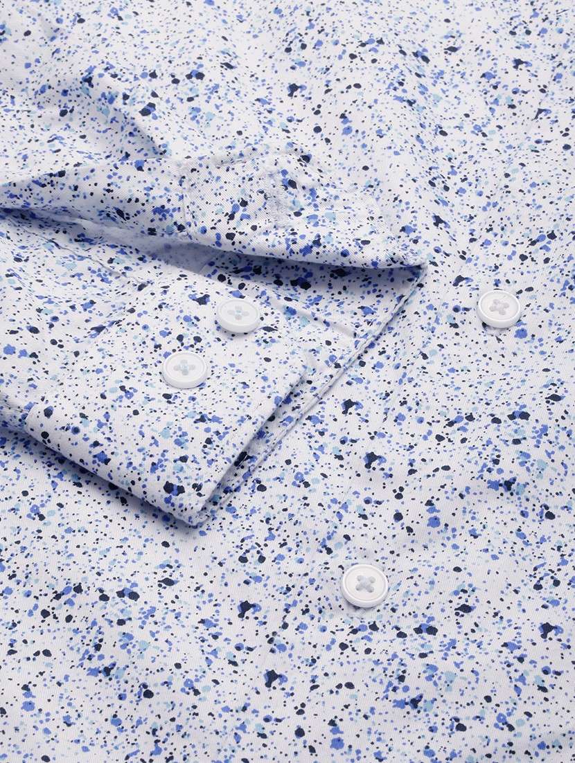 mens micro print casual shirt - 19126278 -  Standard Image - 7