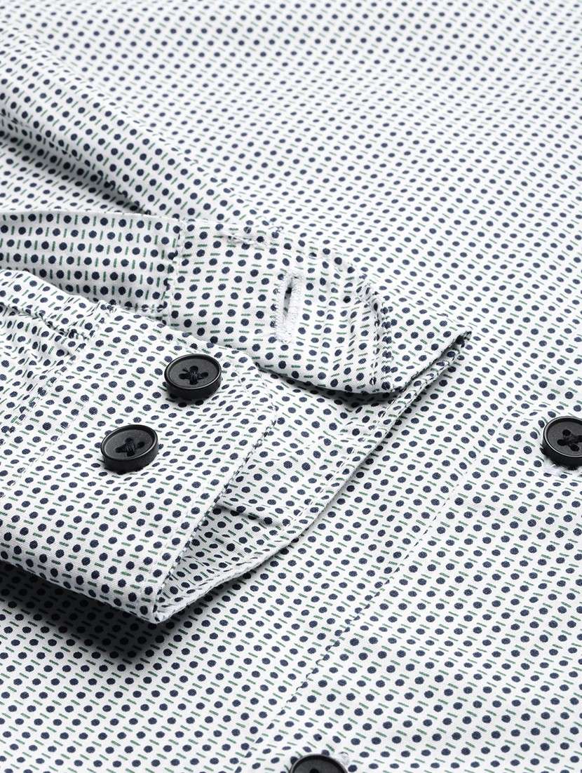 mens micro print casual shirt - 19126284 -  Standard Image - 7