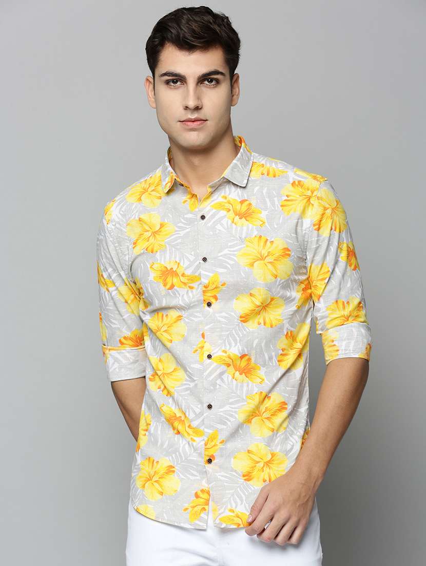 mens florals casual shirt