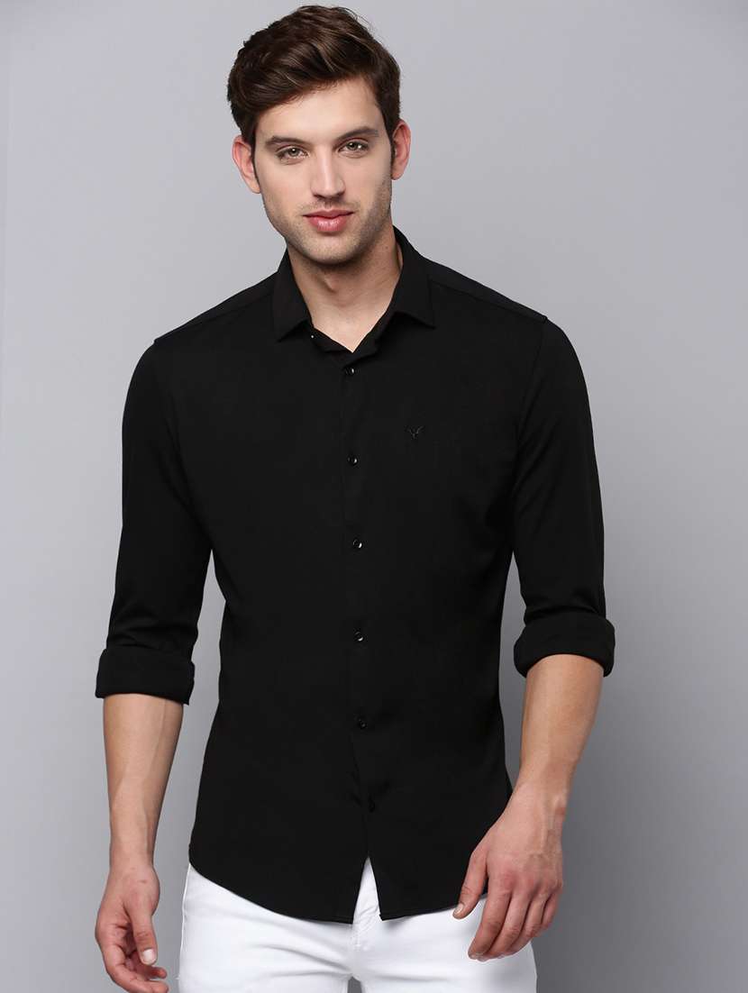 mens solid casual shirt