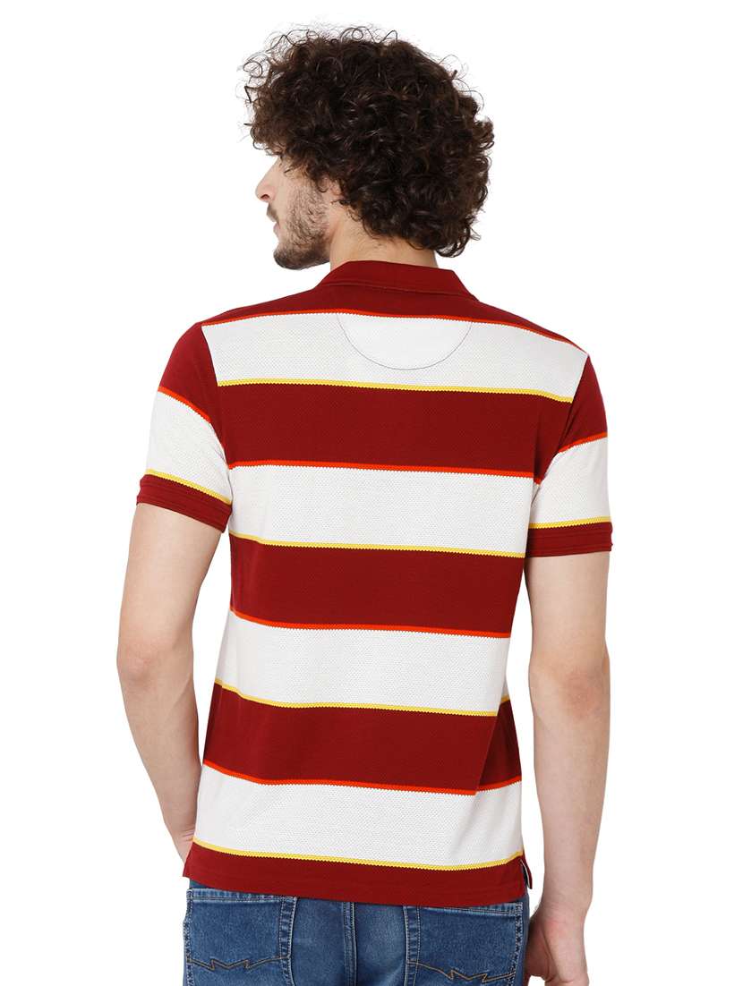 polo neck striped t-shirt - 19127586 - Standard Image - 2