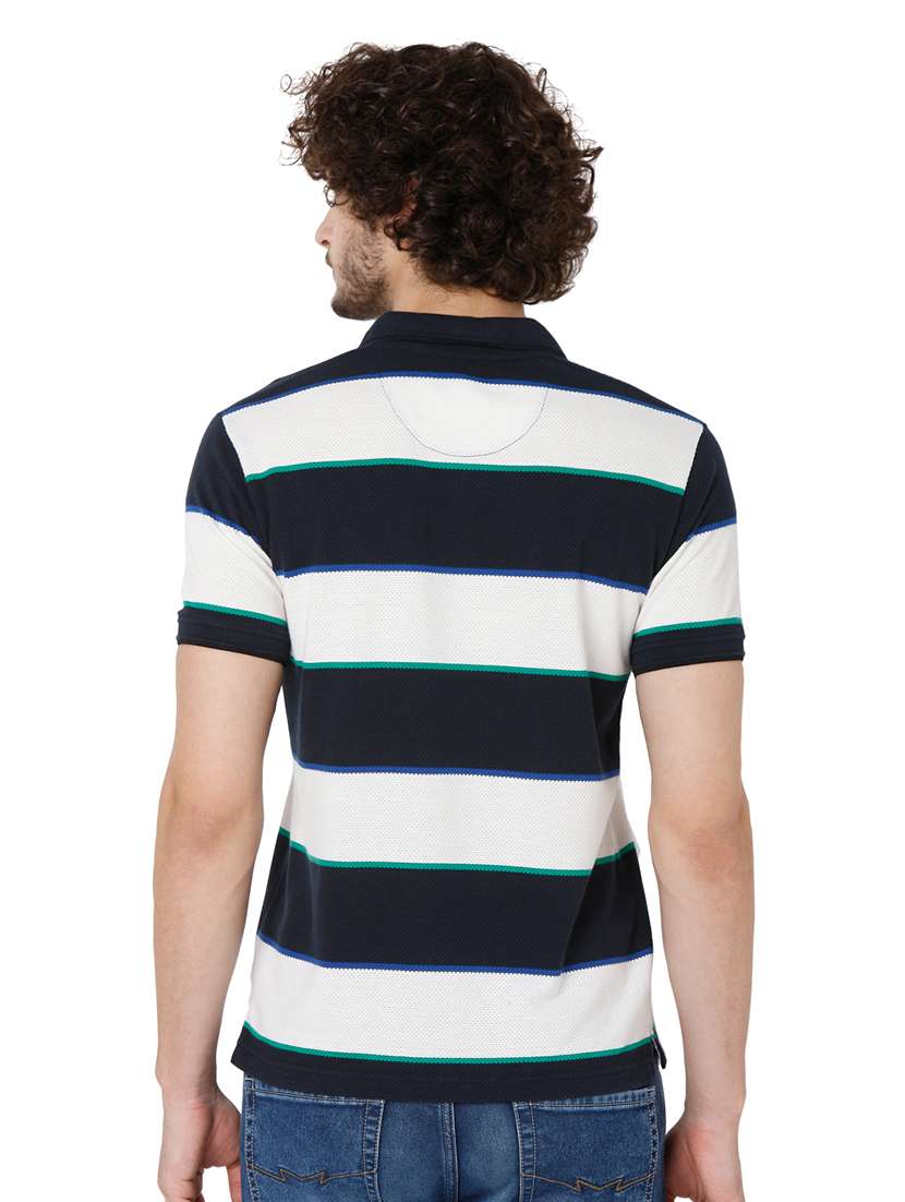 polo neck striped t-shirt - 19127587 - Standard Image - 2