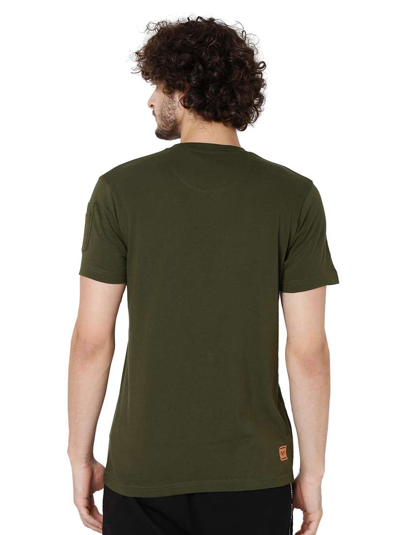 round neck chest printed t-shirt - 19127597 - Standard Image - 2
