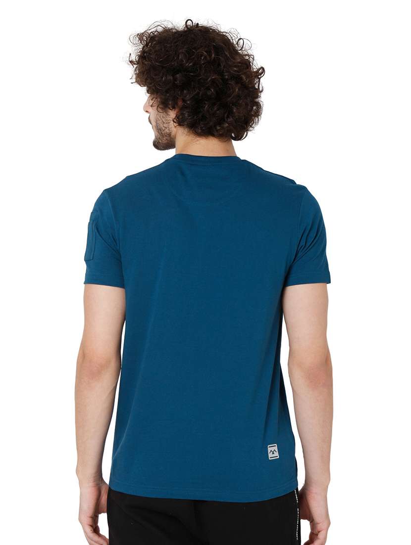 round neck chest printed t-shirt - 19127598 - Standard Image - 2
