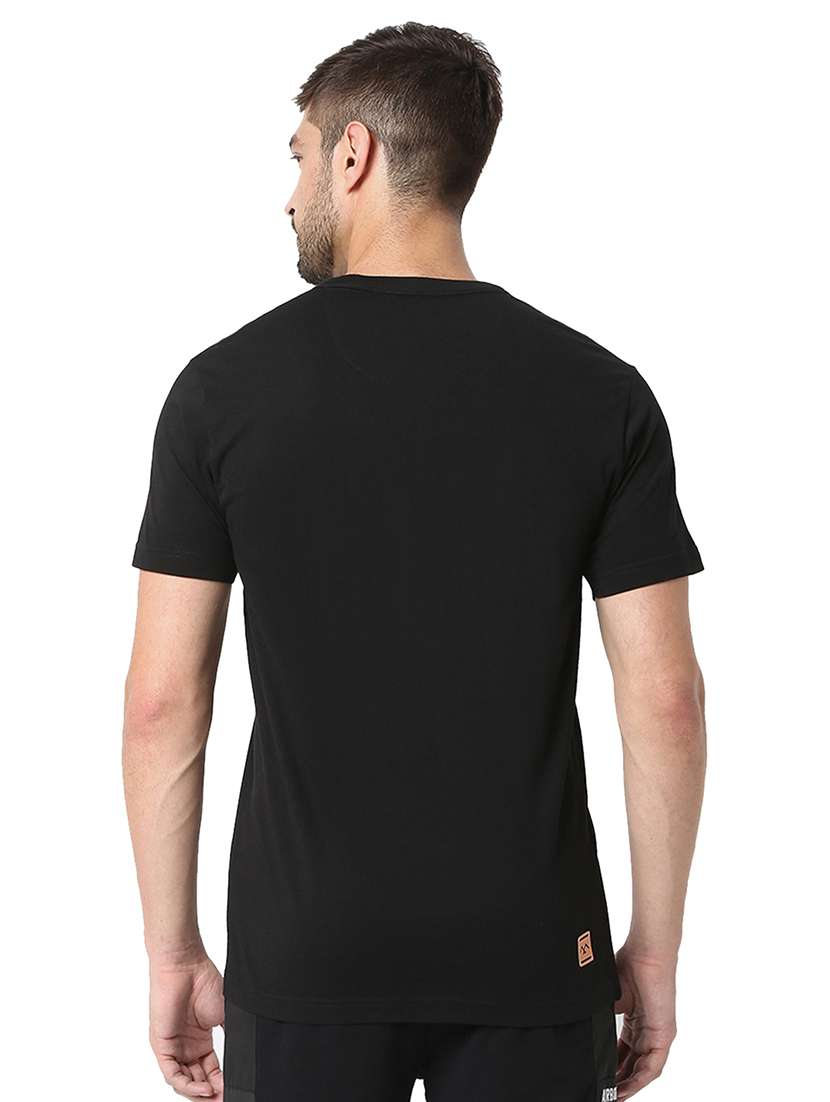 round neck solid t-shirt - 19127618 - Standard Image - 2