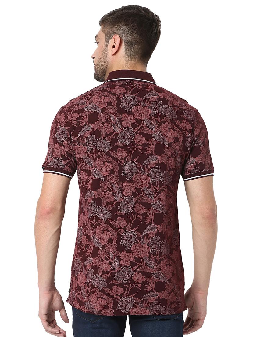 polo neck floral printed t-shirt - 19127622 - Standard Image - 2