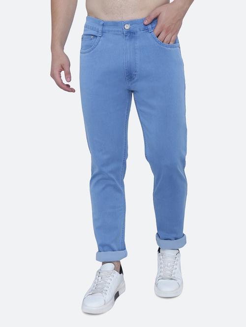 mens slim fit plain jeans - 19128354 - Standard Image - 0