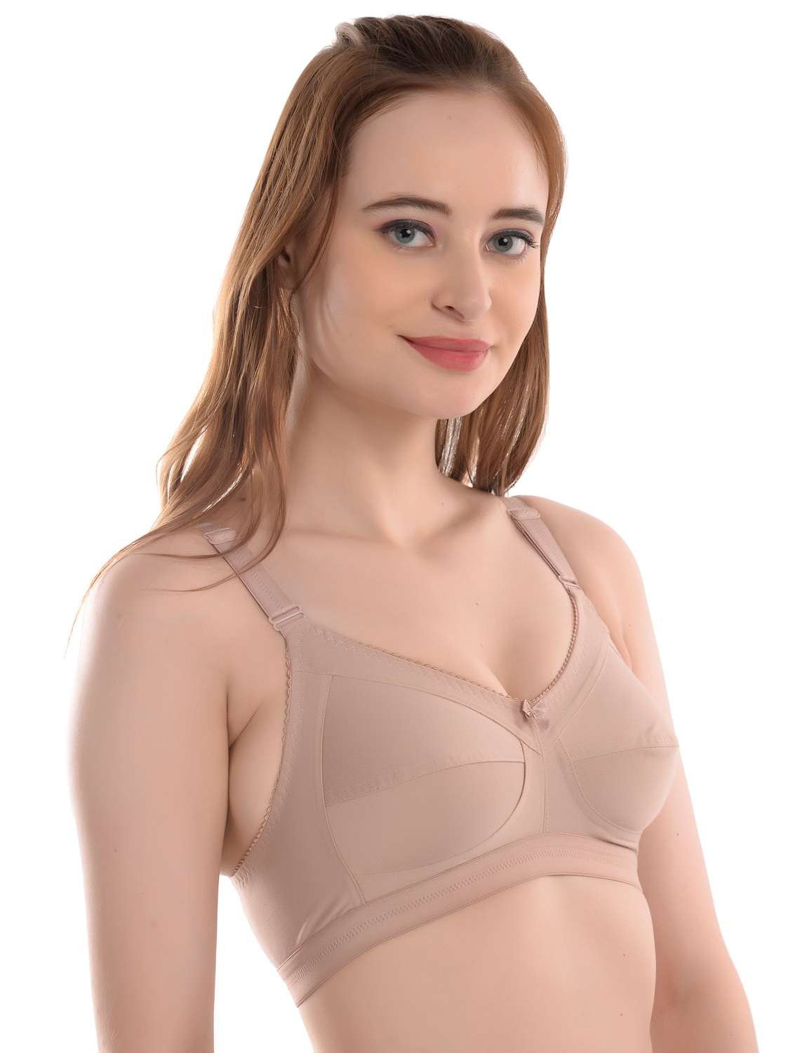 beige hosery tshirt bra - 19128921 -  Standard Image - 2