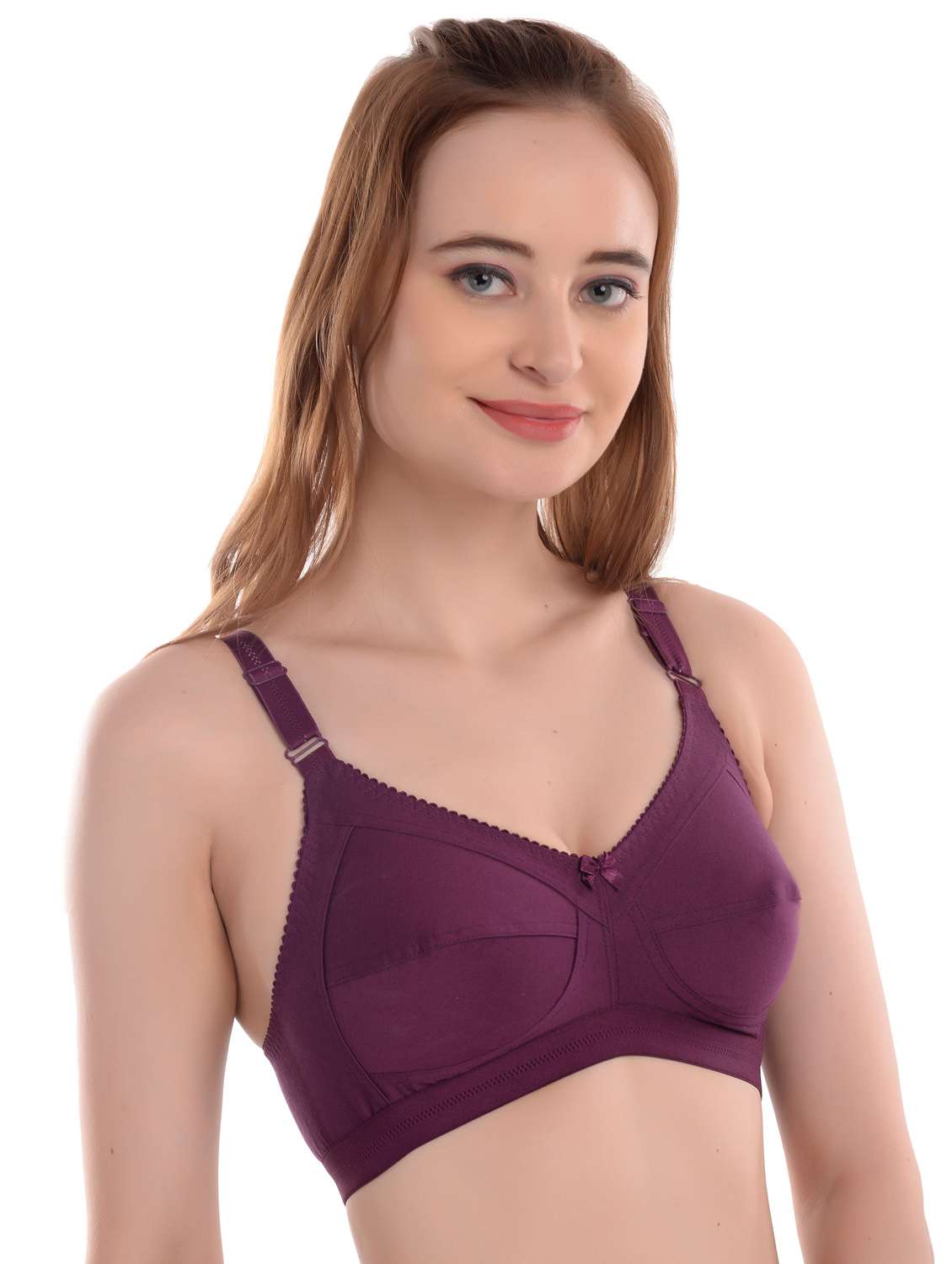 purple solid t-shirt bra - 19128928 -  Standard Image - 2