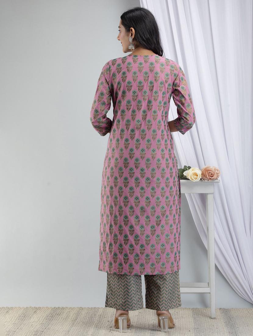 multi colored printed kurta salwar set - 19129010 - Standard Image - 2