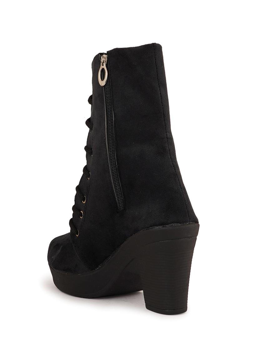 black lace up boot - 19129222 - Standard Image - 2