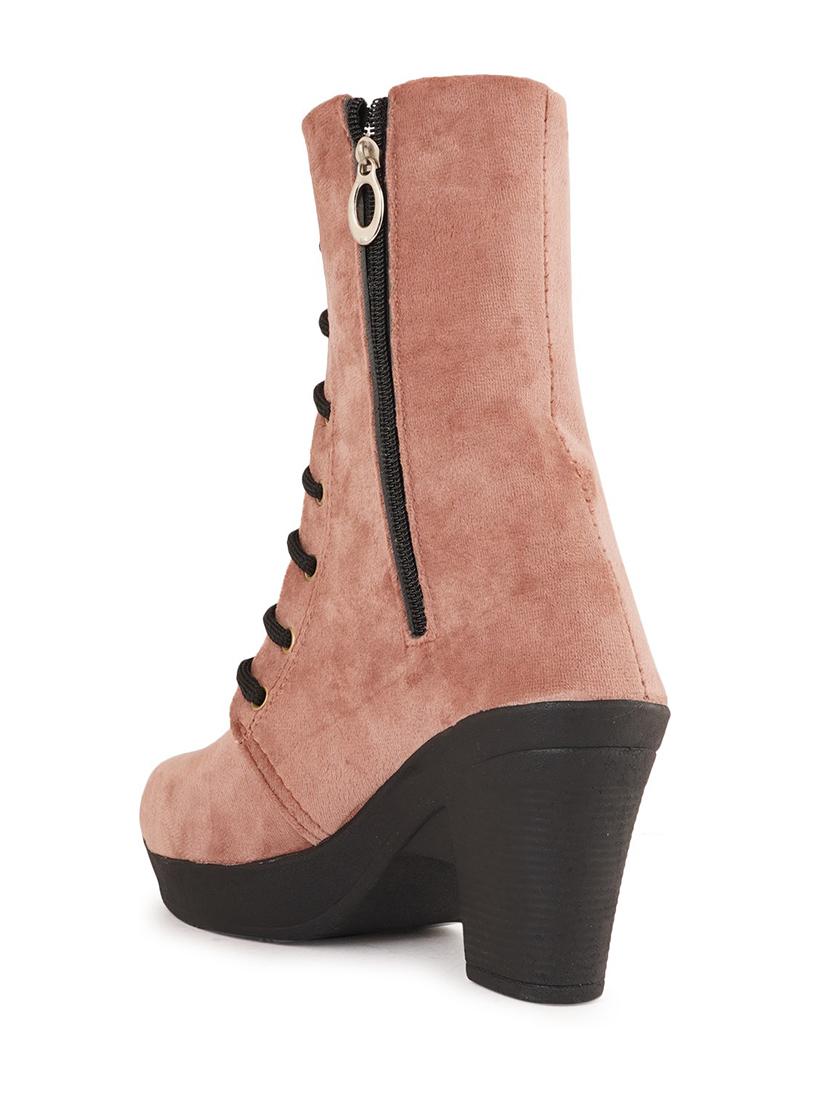 pink lace up boot - 19129223 - Standard Image - 2