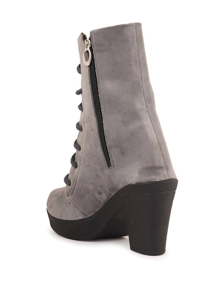 grey lace up boot - 19129225 - Standard Image - 2
