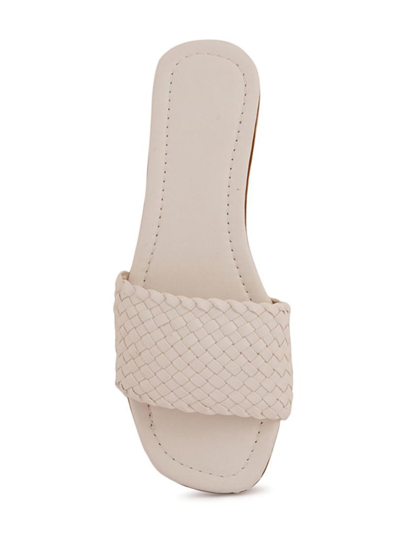 white flat sandal - 19129255 - Standard Image - 2
