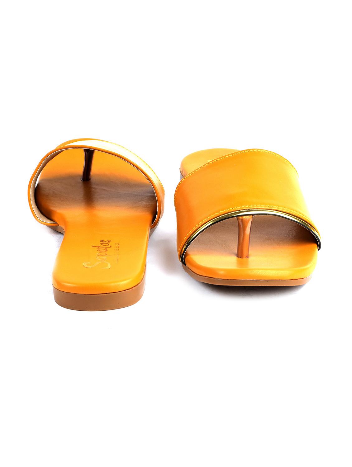 yellow slip on sandals - 19129301 - Standard Image - 2