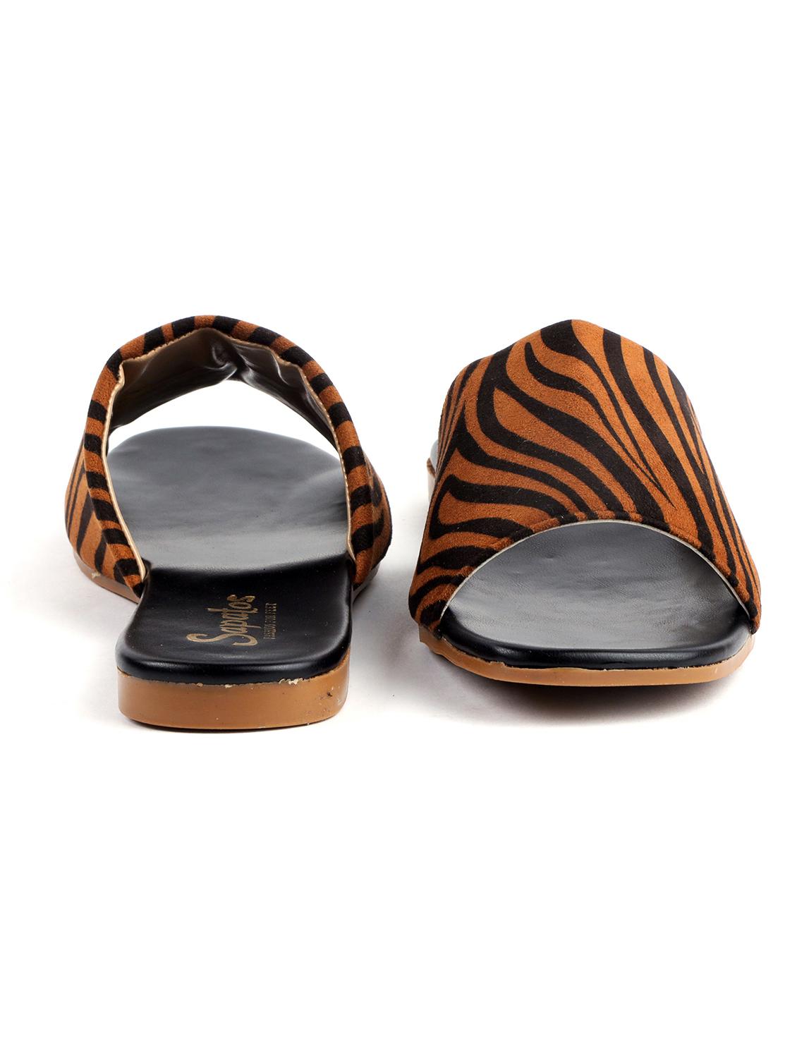 orange printed sandal - 19129311 - Standard Image - 2