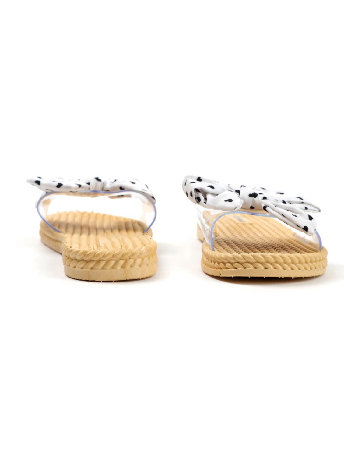 white fabric sandals - 19129370 - Standard Image - 2