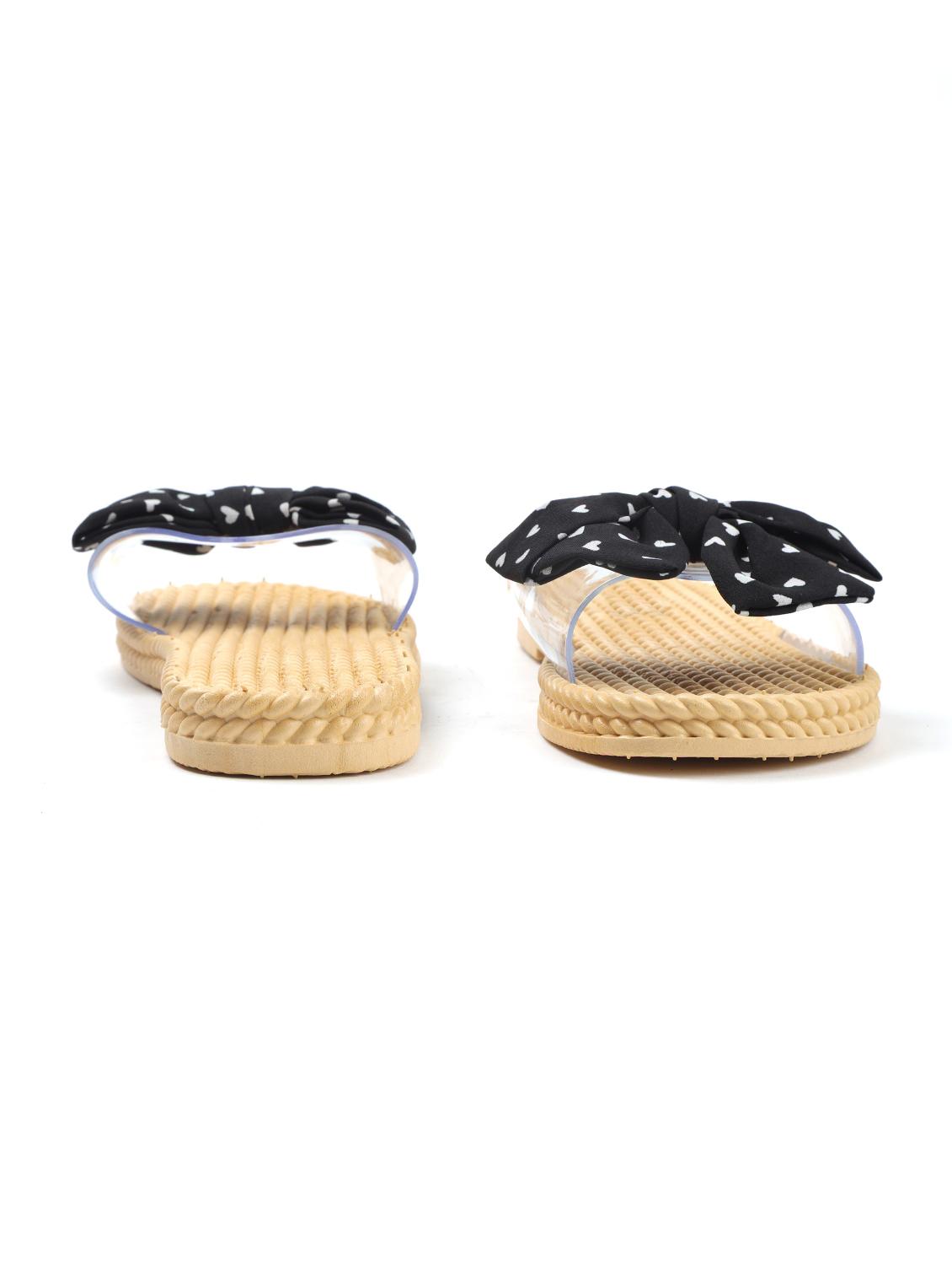 black slip on sandals - 19129373 - Standard Image - 2