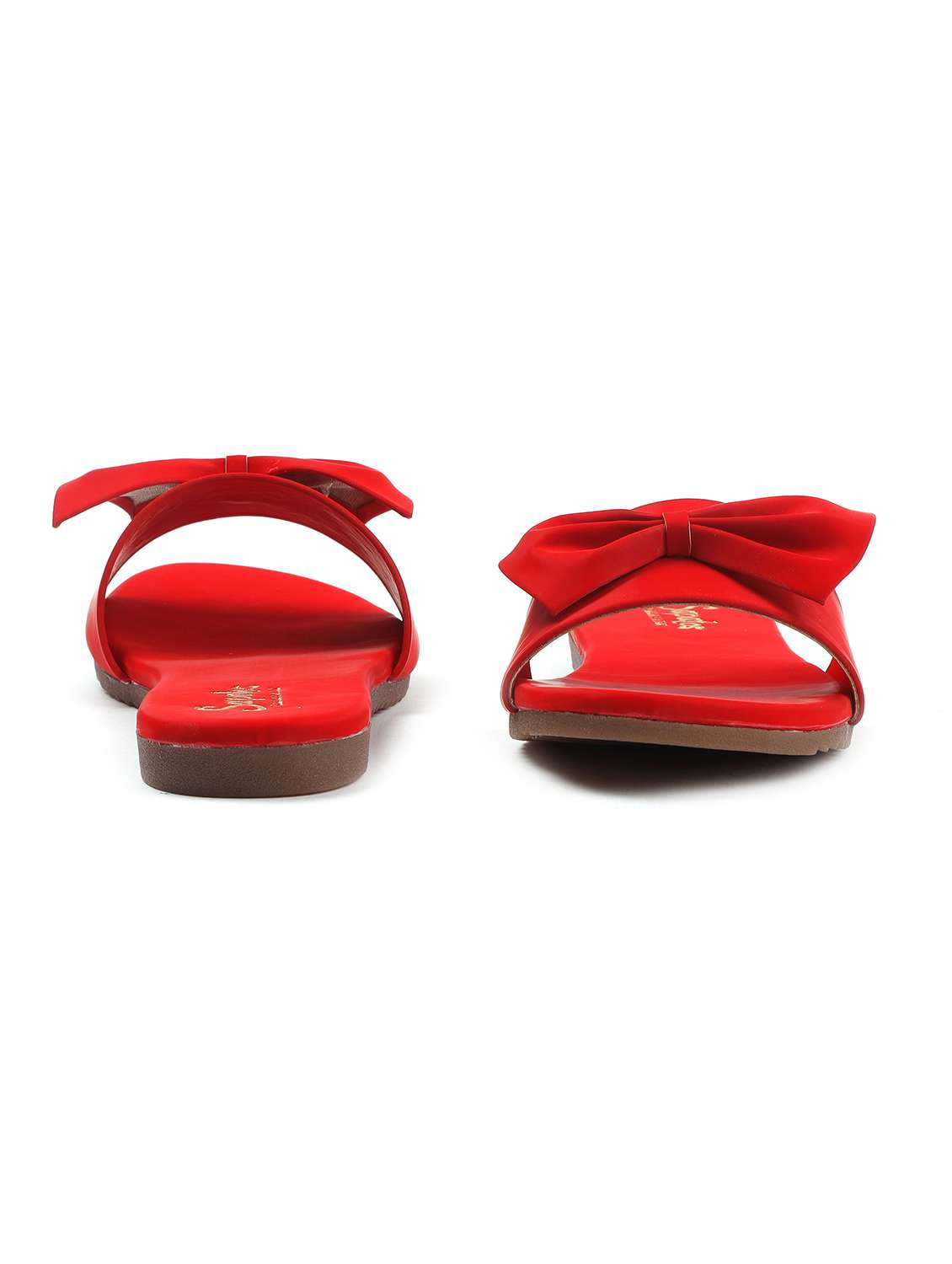 red synthetic slip on sandals - 19129398 - Standard Image - 2