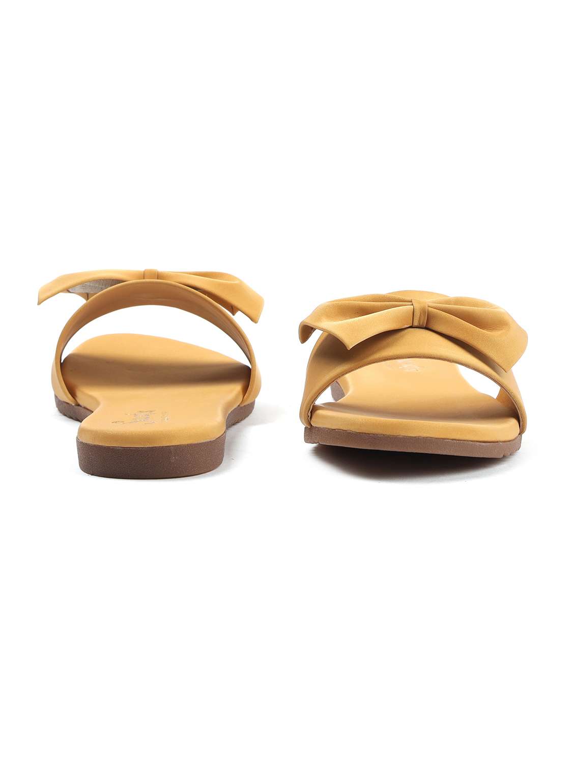 yellow synthetic slip on sandals - 19129400 - Standard Image - 2